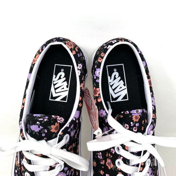 VANS Women's Size 6.5  VN0A54F19HS Era Floral Covered Ditsy Black Canvas Sneaker - Picture 3 of 10